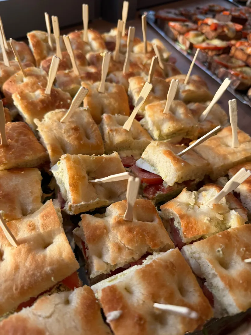 Filled focaccia bites